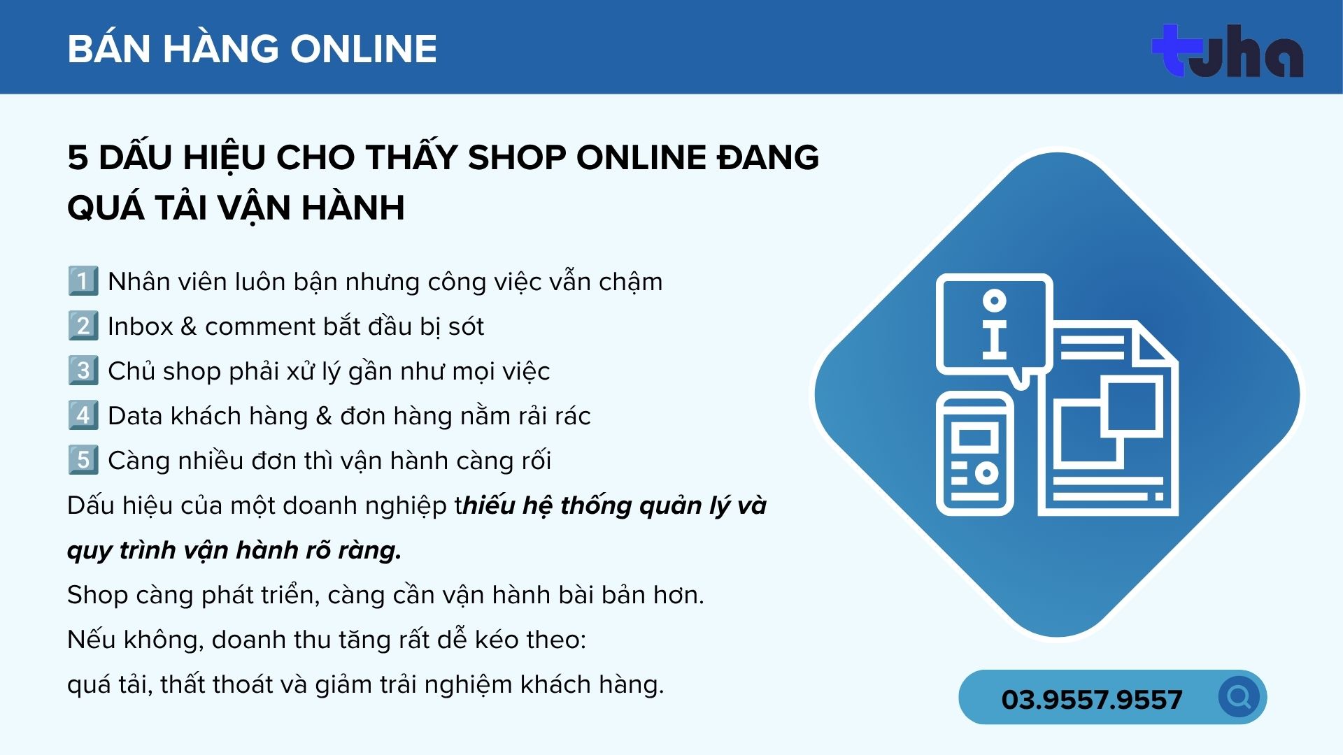 5 Dấu Hiệu Cho Thấy Shop Online Đang Quá Tải Vận Hành