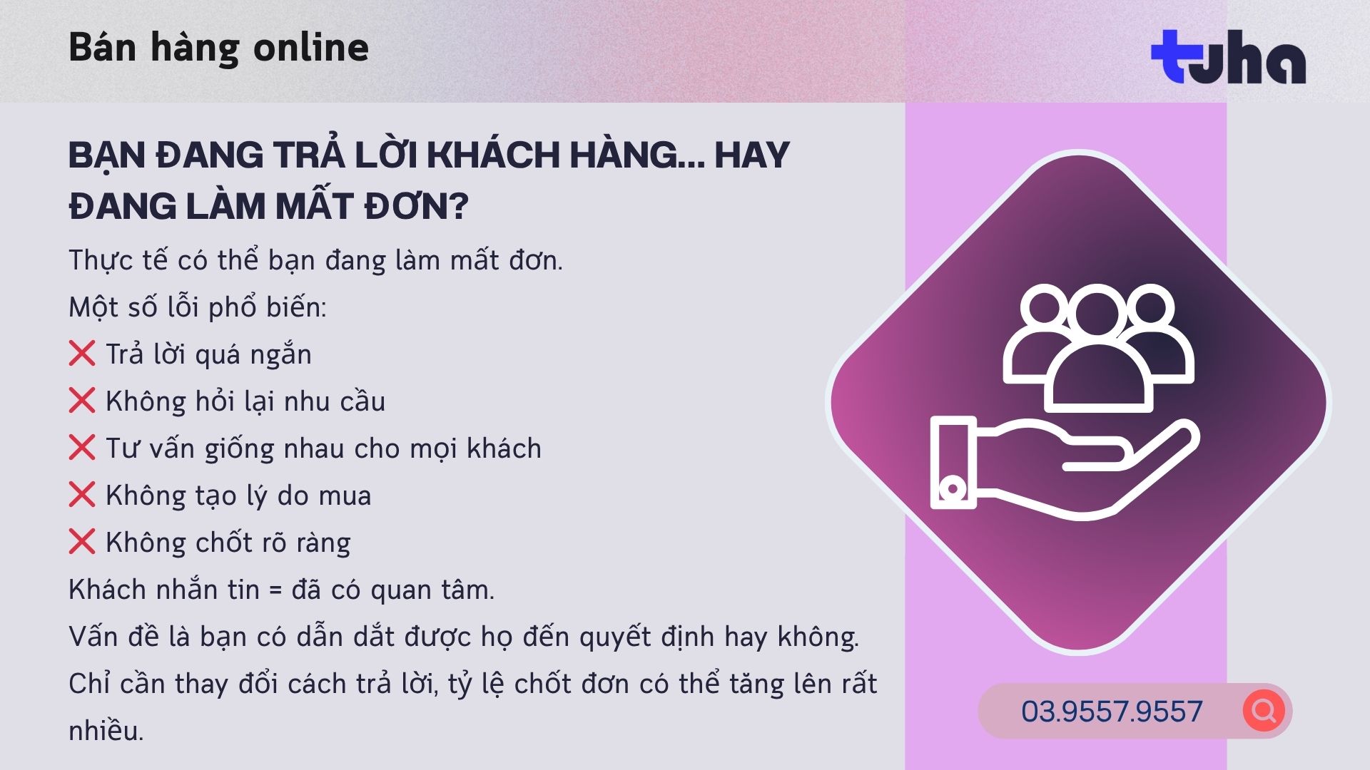 Bạn đang trả lời khách hàng… hay đang làm mất đơn?
