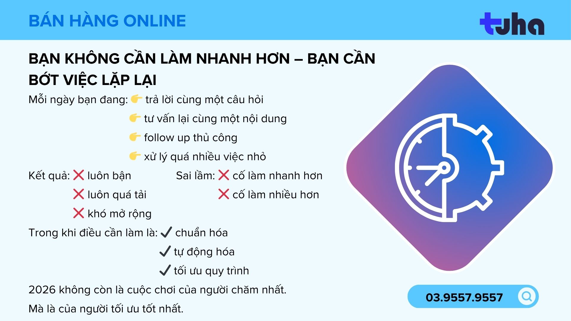 Bạn không cần làm nhanh hơn – Bạn cần bớt việc lặp lại
