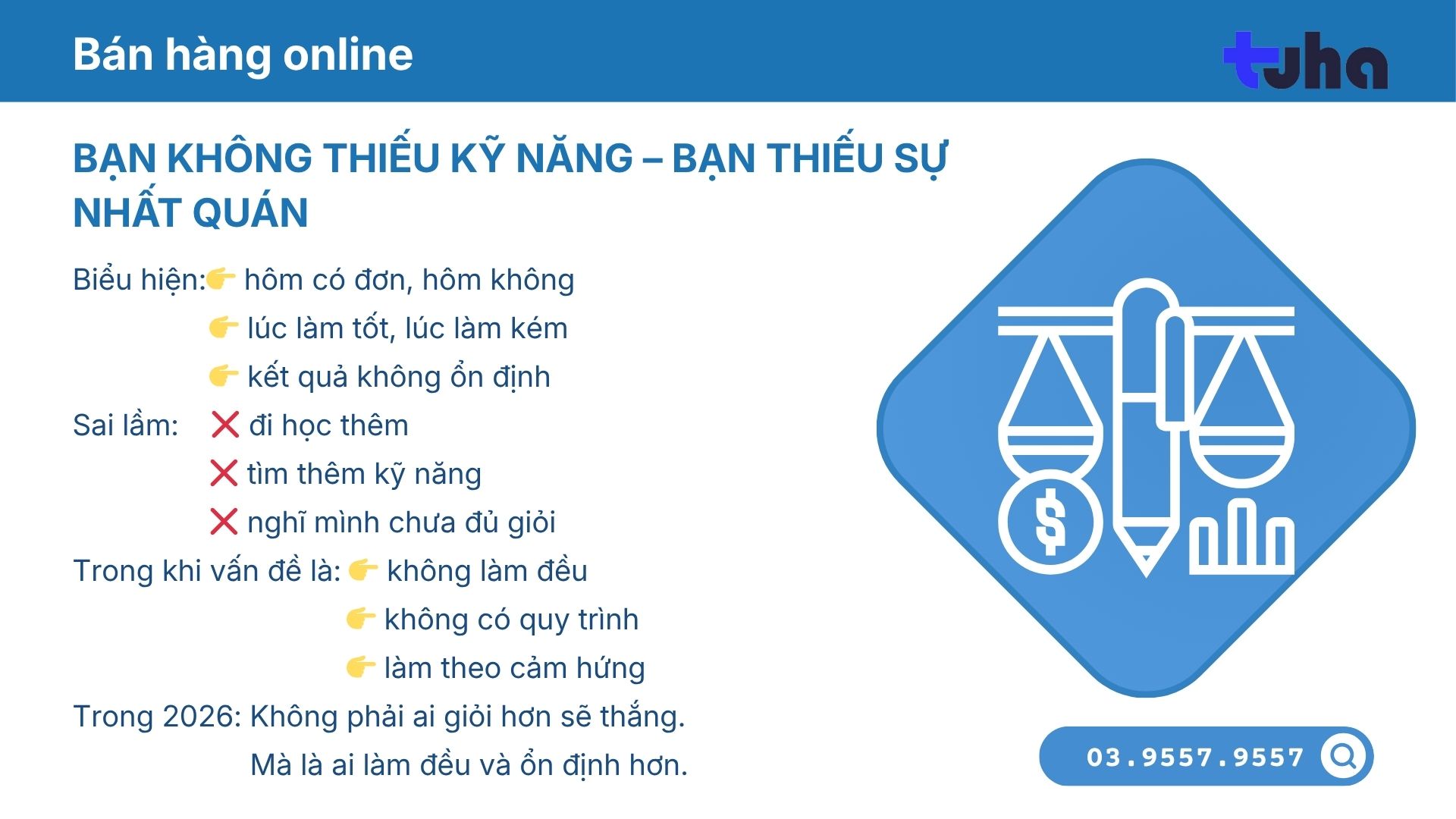 Bạn không thiếu kỹ năng – Bạn thiếu sự nhất quán