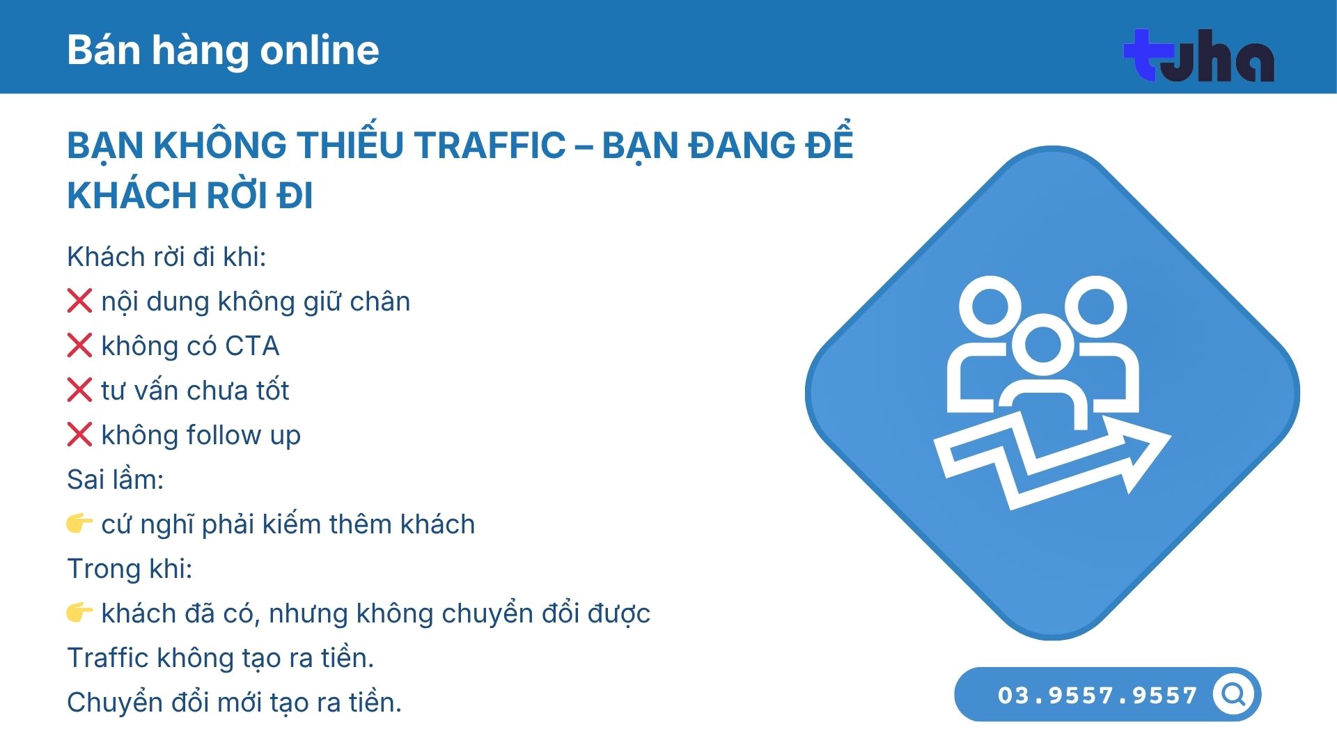 Bạn không thiếu traffic – Bạn đang để khách rời đi