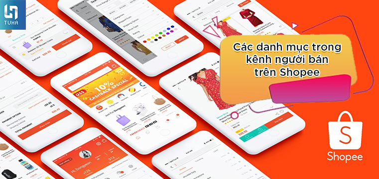 Các danh mục trong kênh người bán trên Shopee