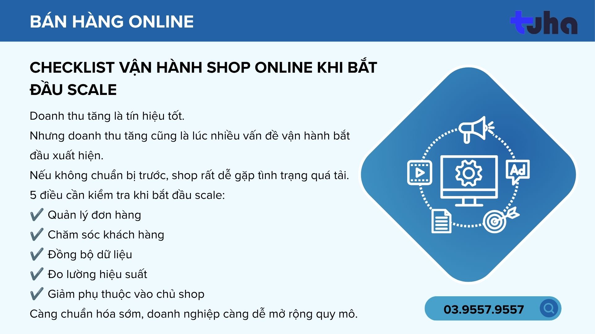 Checklist Vận Hành Shop Online Khi Bắt Đầu Scale