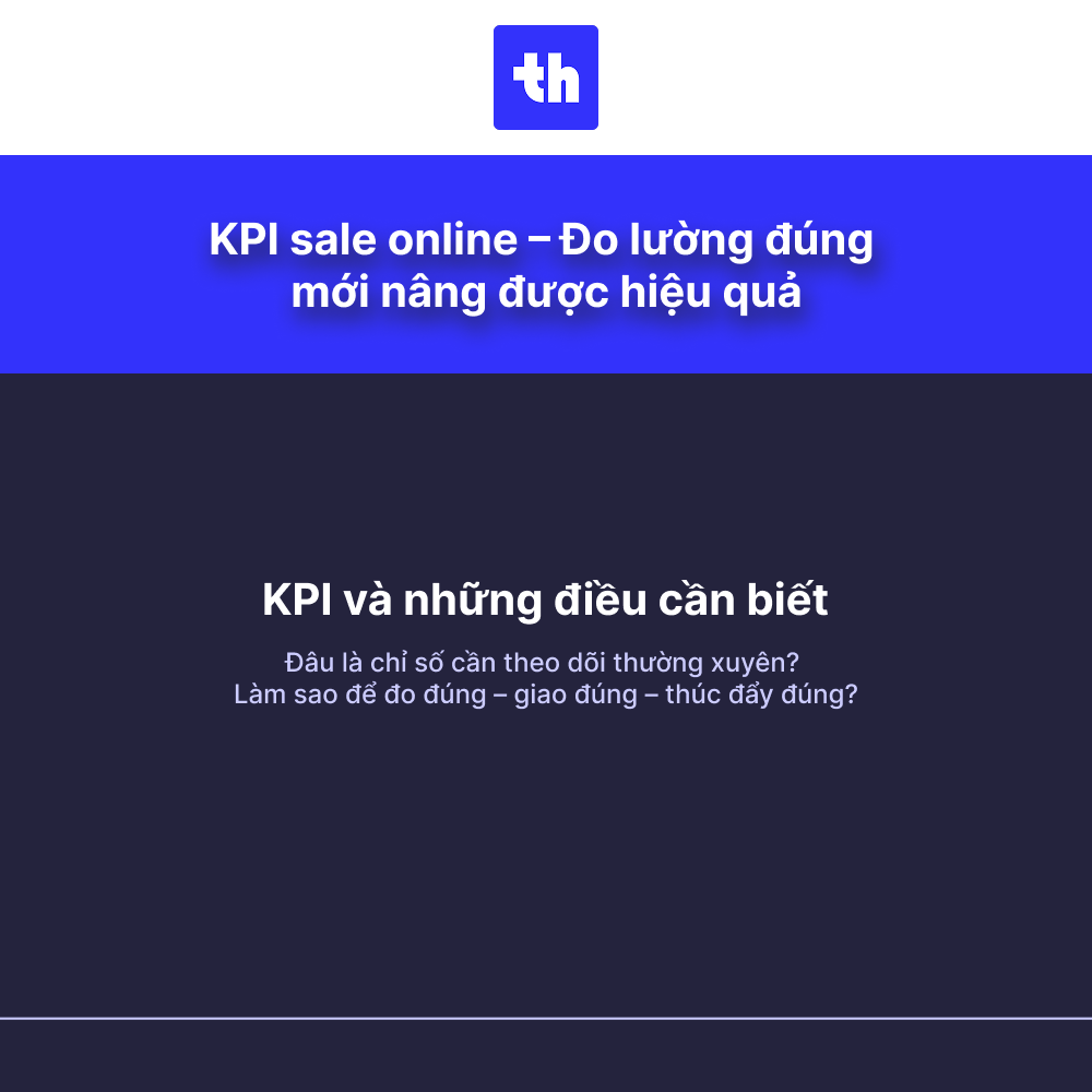 KPI sale online – Đo lường đúng mới nâng được hiệu quả