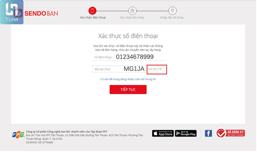 Hướng dẫn cách mở shop bán hàng trên Sendo bước 2