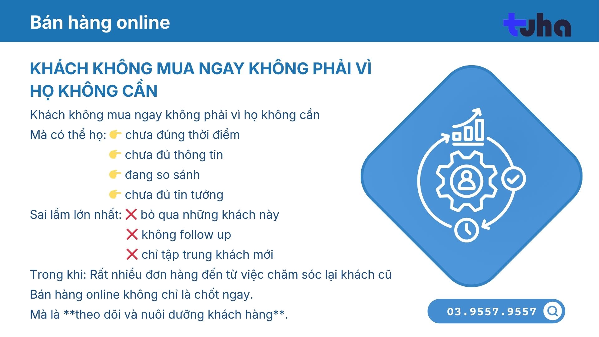 Khách không mua ngay không phải vì họ không cần