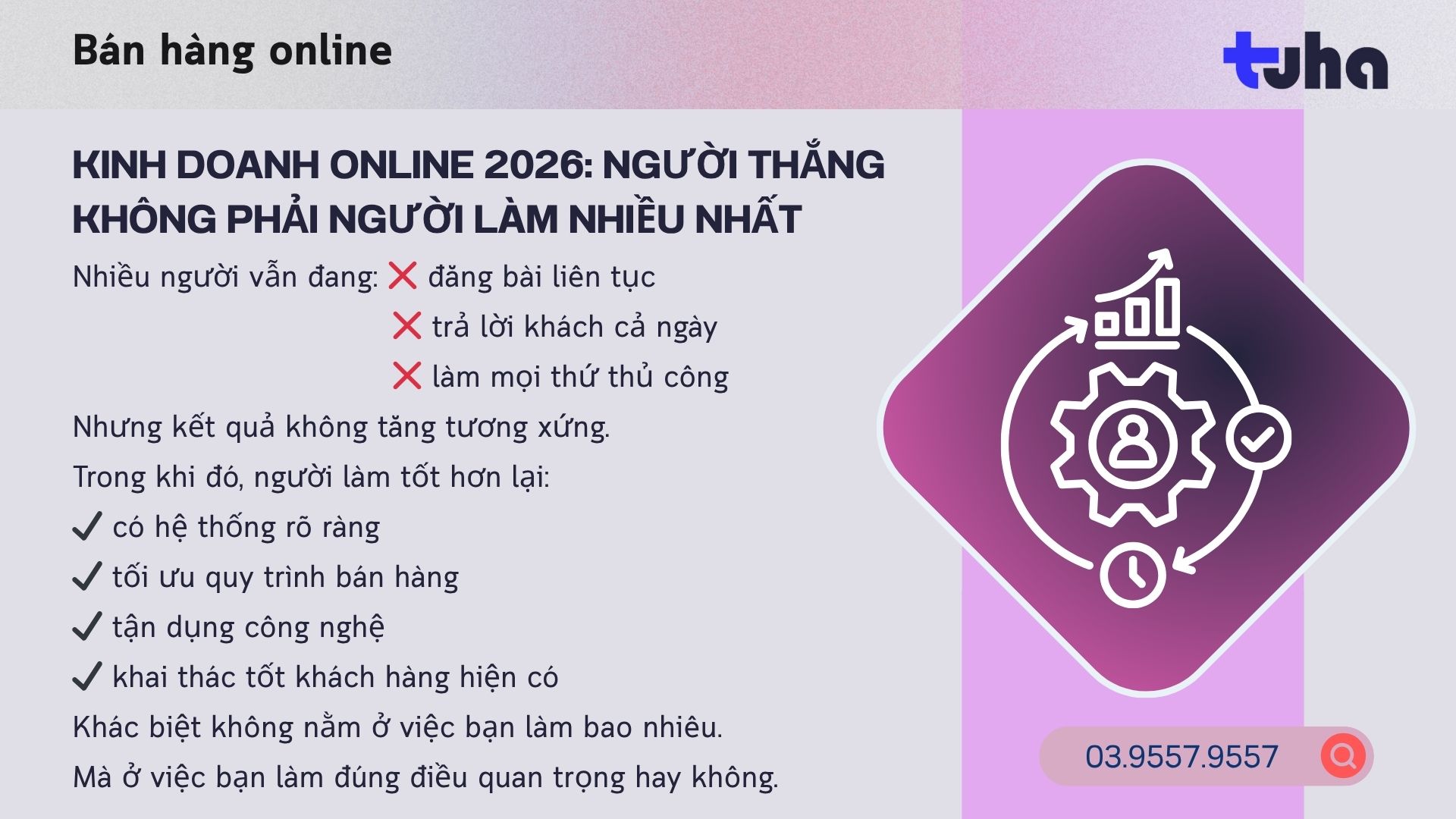 Kinh doanh online 2026: Người thắng không phải người làm nhiều nhất
