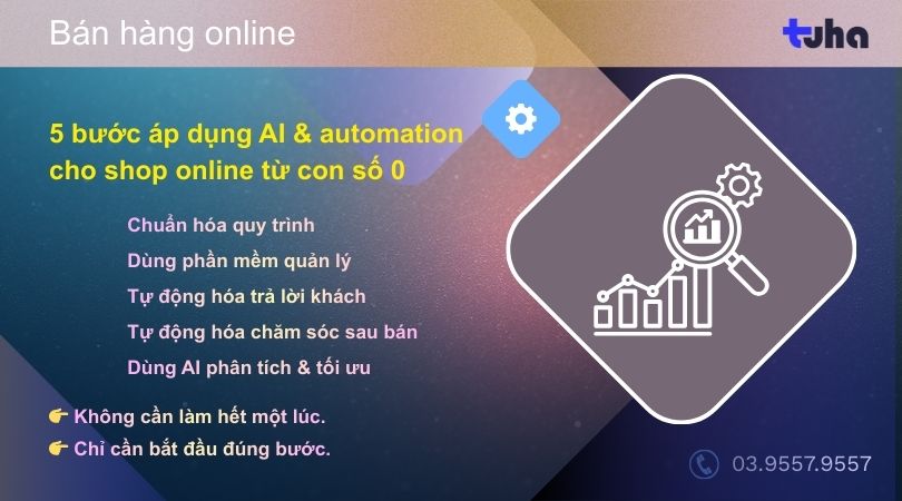 Lộ trình 5 bước áp dụng AI & automation cho shop online từ con số 0