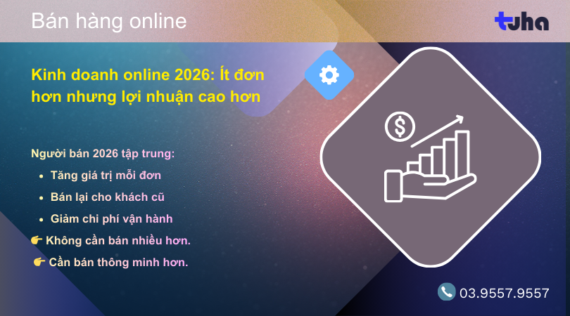 Kinh doanh online 2026: Ít đơn hơn nhưng lợi nhuận cao hơn