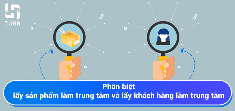 Phân biệt lấy sản phẩm làm trung tâm và lấy khách hàng làm trung tâm