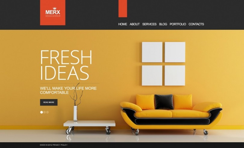 Mẫu website bán đồ nội thất