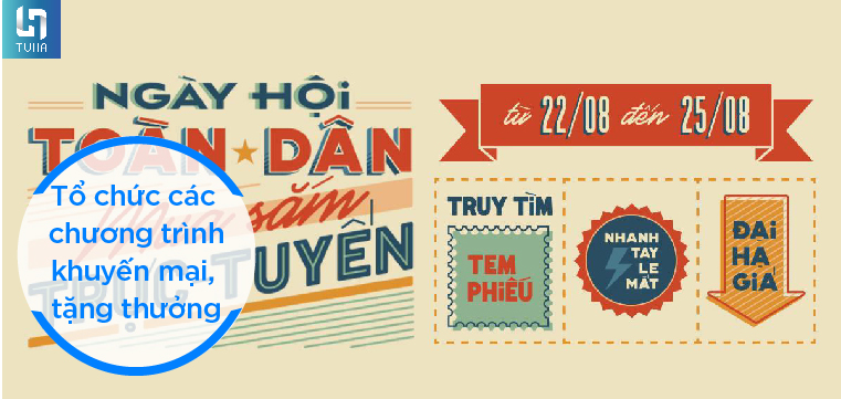 Tổ chức các chương trình khuyến mại, tặng thưởng