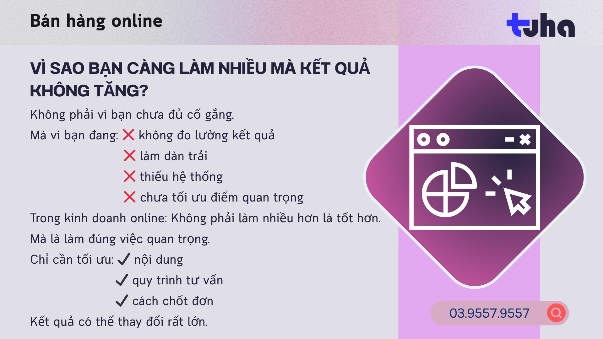 Vì sao bạn càng làm nhiều mà kết quả không tăng?