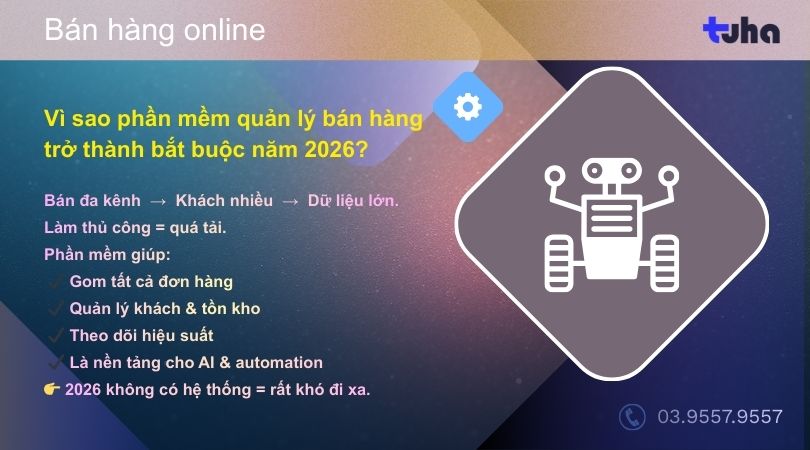 Vì sao phần mềm quản lý bán hàng trở thành bắt buộc năm 2026?