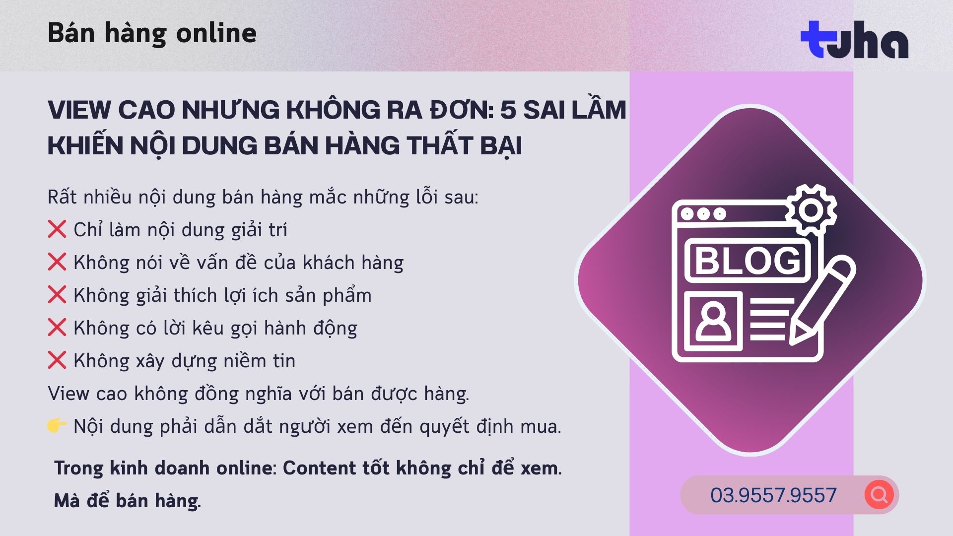 View cao nhưng không ra đơn: 5 sai lầm khiến nội dung bán hàng thất bại